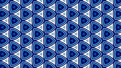 Fototapeta premium Modern Pattern with floral and geometric elements. Intersecting curved and straight bold stripes forming abstract floral ornament. Vector background for design.