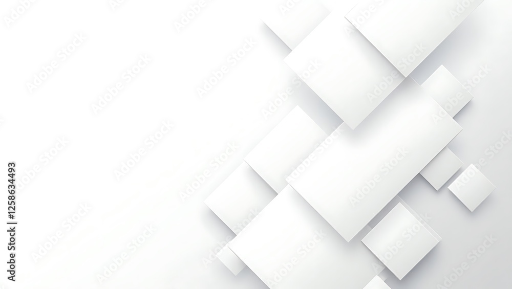 Aufkleber abstract white background with geometric pattern. generative ai.