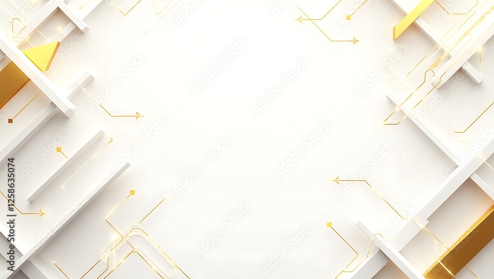 Poster abstract luxury gold background with geometric pattern. generative ai.