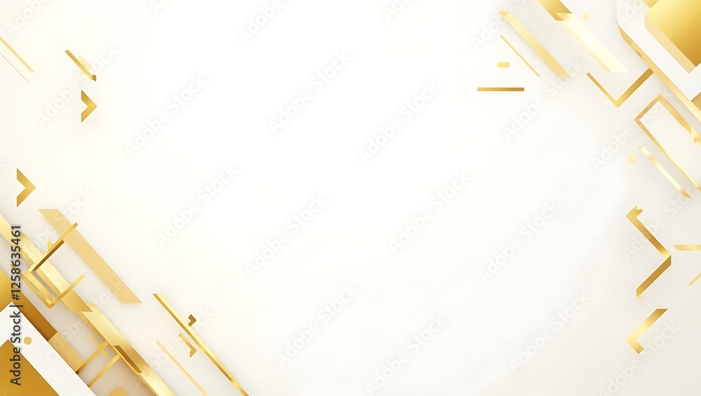 Poster abstract luxury gold background with geometric pattern. generative ai.