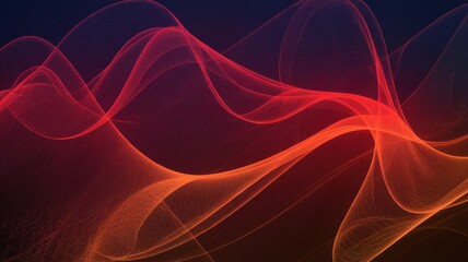 Abstract wave patterns in vibrant red and orange tones, creating a dynamic and energetic visual effect.