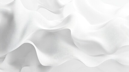 Obraz premium A soft, flowing white fabric creates an elegant and soothing backdrop, perfect for product photography or creative projects that require a touch of sophistication.