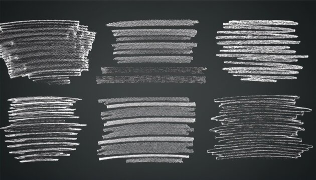 Chalk texture stain set. Hand drawn chalk background doodle effect stain collection for crayon brush design, scratch frame shape. Crayon texture pencil effect. perfect any project.