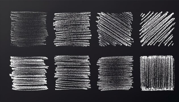 Chalk texture stain set. Hand drawn chalk background doodle effect stain collection for crayon brush design, scratch frame shape. Crayon texture pencil effect. perfect any project.