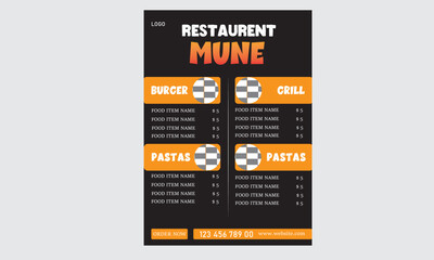 corporate food menu design template