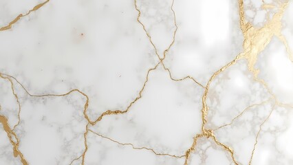 Obraz premium Elegant Gold Veined White Marble Texture