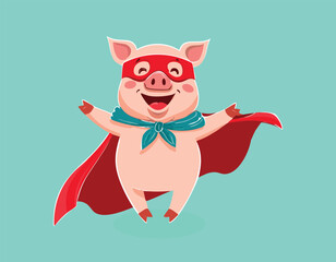 A cute red devil cartoon character with facial expression vector.