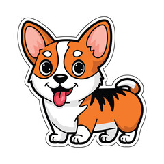 Cute Cartoon Corgi Dog – Adorable Pet Vector Illustration