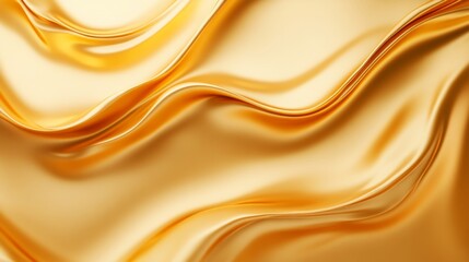 Obraz premium Golden silk waves flowing in abstract artistic background