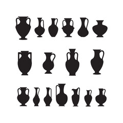 Ancient Greek pottery, black silhouettes  © Mizanur Rahman