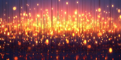 Obraz premium Vibrant abstract background with glowing lights and colorful bokeh during twilight