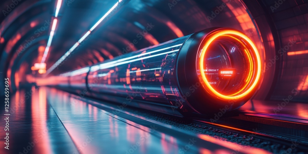 Poster hyperloop technology revolutionizing high-speed transportation with cutting-edge innovation : future
