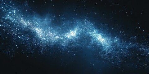 Obraz premium Vast cosmic explosion revealing stunning stars and galaxies in deep space