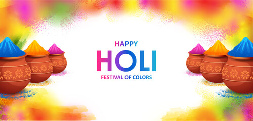 vector illustration of Colorful background for festival of colors Holi celebrated in India