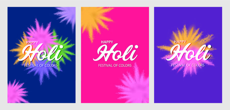 vector illustration of Colorful background for festival of colors Holi celebrated in India