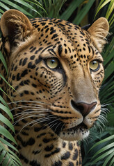 Obraz premium Feral Gaze: The Spirit of the Jungle