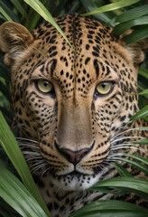 Fototapeta premium Feral Gaze: The Spirit of the Jungle