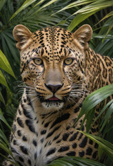 Obraz premium Feral Gaze: The Spirit of the Jungle