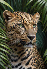 Obraz premium Feral Gaze: The Spirit of the Jungle