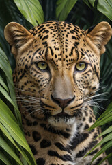 Fototapeta premium Feral Gaze: The Spirit of the Jungle