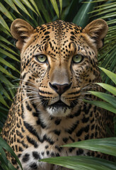 Fototapeta premium Feral Gaze: The Spirit of the Jungle