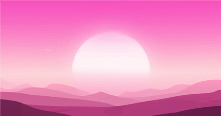 Warm Sunset Pink Gradient Design