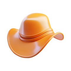 Fototapeta premium 3D Yellow Cowboy Hat PNG Cut out Element