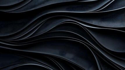 Fototapeta premium Abstract Dark Black Wave Pattern Design