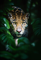 Obraz premium The Guardian of the Jungle: Eyes of Fire