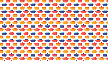 かわいいお鍋のイラスト、パターンの背景