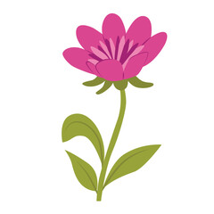 The Pink flower with green leaves microstock asset features a vibrant and refreshing floral composition. Ideal for spring themed designs and nature inspired projects