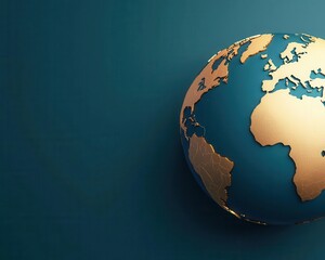 Fototapeta premium Global funds illustrated as financial graphs rising from the continents on a digital earth