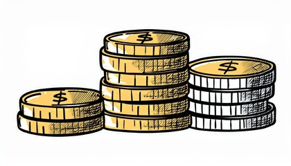 Business doodle icon. Finance, money, investment hand drawn sketch style icon. Money, coin, financial symbol comic doodle drawn collection. perfect any project.