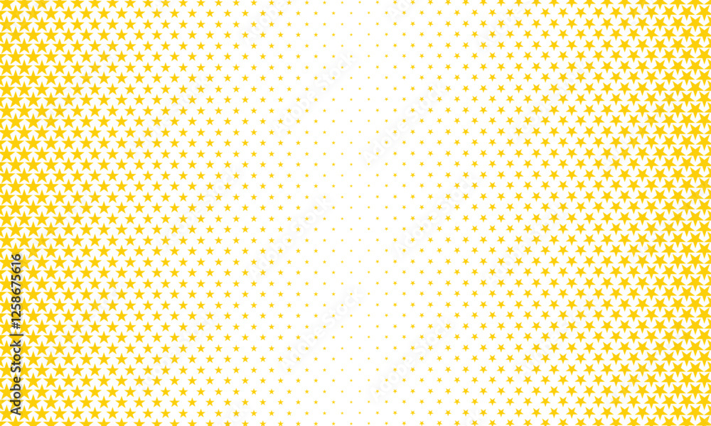 Aufkleber abstract yellow big to small star pattern can be used background.