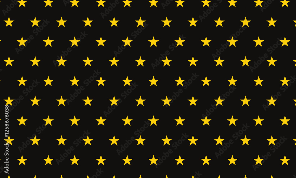 Poster abstract yellow star pattern on dark can be used background.
