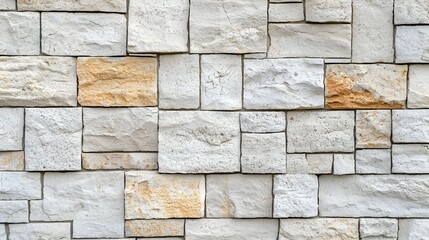 Modern Exterior Stone Wall Pattern With Light Beige And Off-White Panels