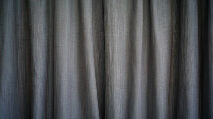 Fototapeta premium Gray Fabric Curtain Texture Close Up View