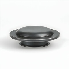 Round black vent cap on white background