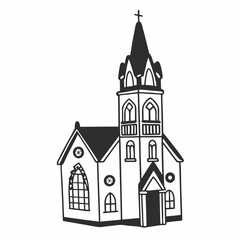 Fototapeta premium vector illustration of church
