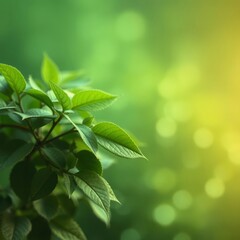 Background leaves on a light green background mixed with white Bokeh light lights background bokeh abstract light bright effect shiny