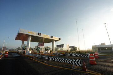 Detail of a highway road in Mexico