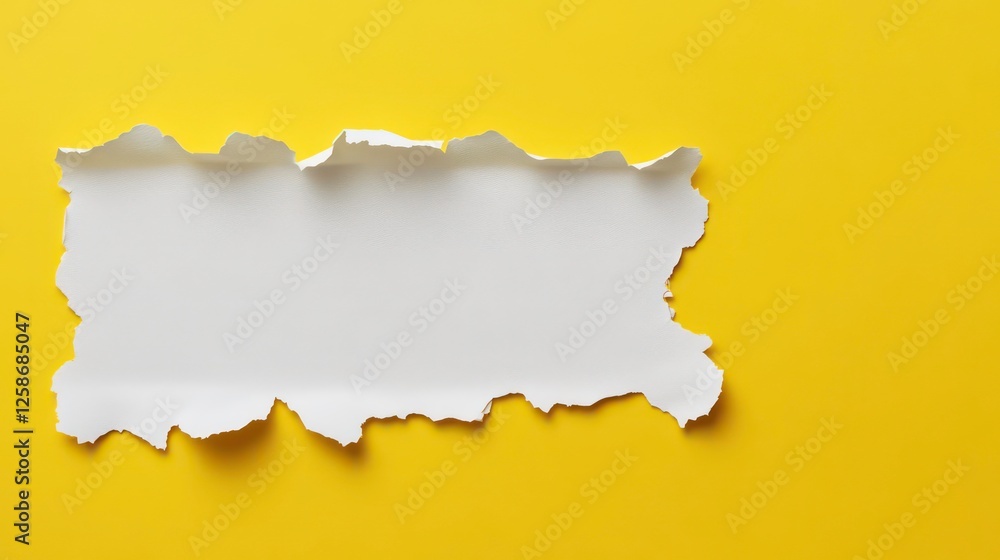 Aufkleber a torn white paper with a patient safety message set against a yellow background serving as a symbol