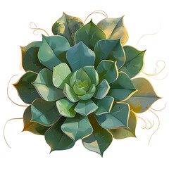 green plant with leaves isolated on transparent background