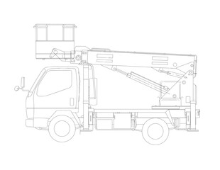 One type of crane truck that is often used to help with heavy lifting work