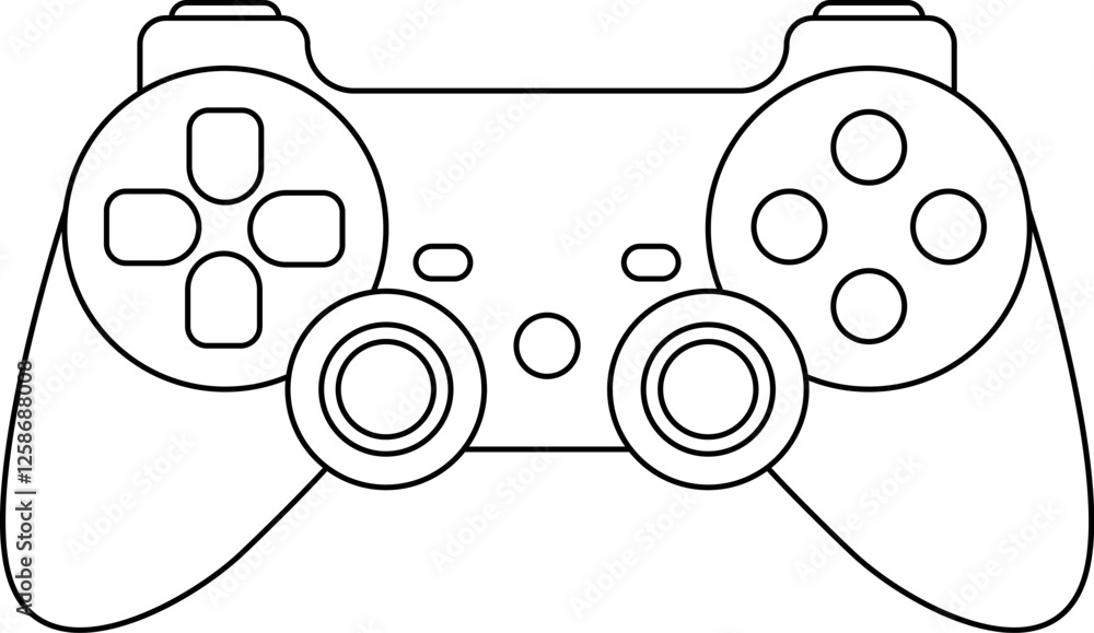 Poster games icon vector. gamepad new concept. black and white game controller symbol trendy flat and simpl