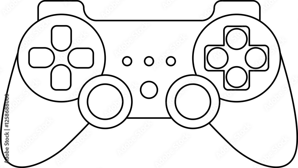 Fototapete Games icon vector. Gamepad new concept. Black and white game controller symbol trendy flat and simple style icon for web site design, logo, app, game UI isolated on white background.
