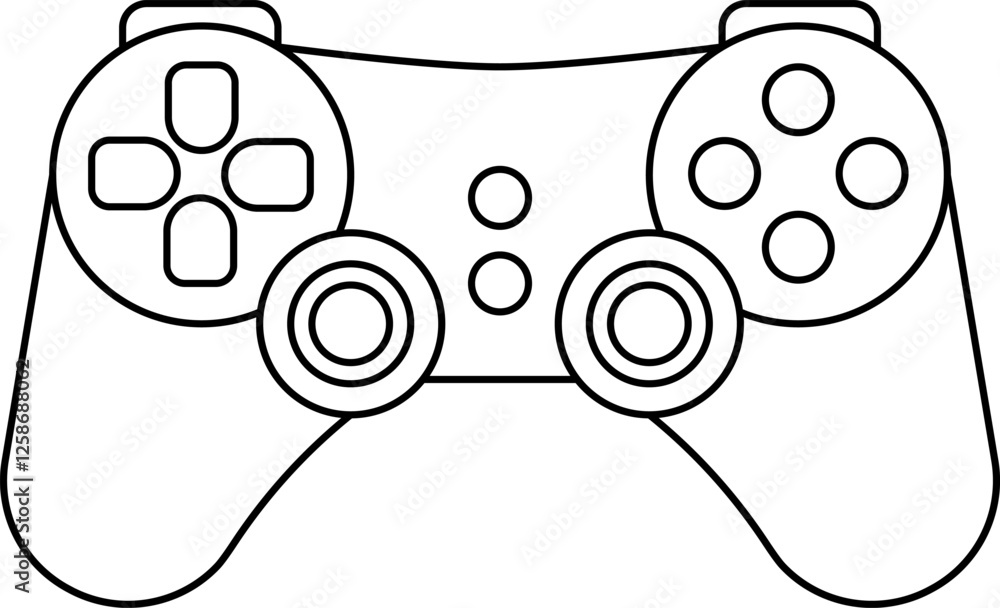 Poster games icon vector. gamepad new concept. black and white game controller symbol trendy flat and simpl