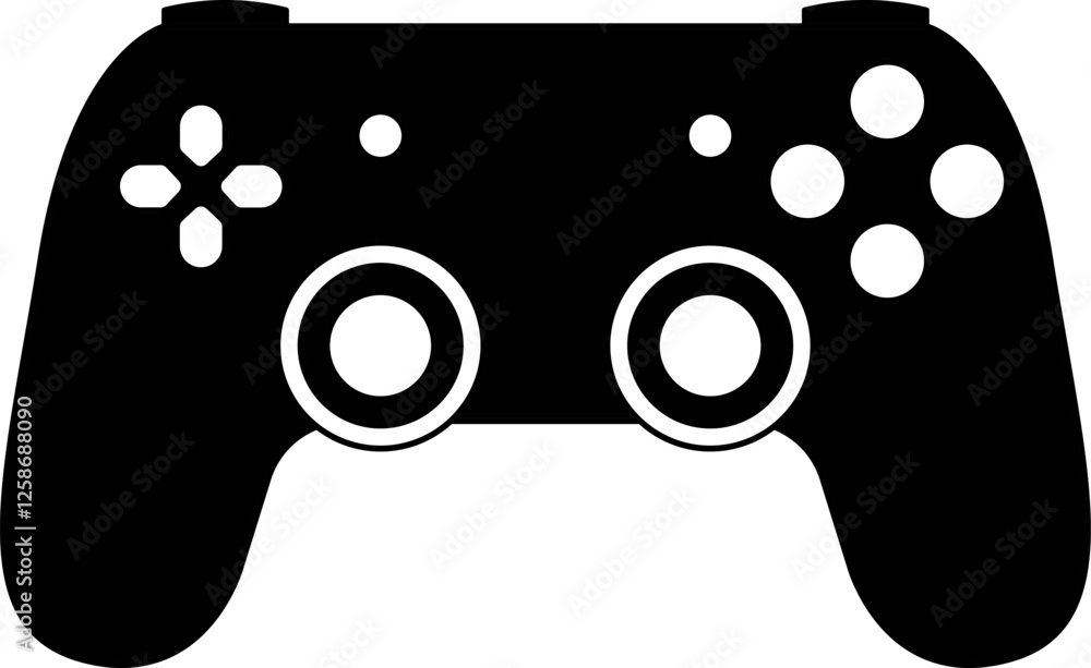 Poster games icon vector. gamepad new concept. black and white game controller symbol trendy flat and simpl