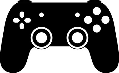 Games icon vector. Gamepad new concept. Black and white game controller symbol trendy flat and simple style icon for web site design, logo, app, game UI isolated on white background.