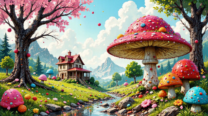 Mushroom village